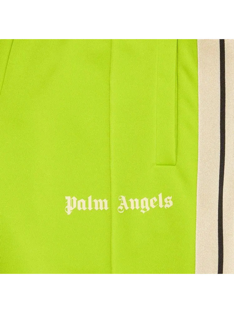 Брюки Palm Angels Classic Track Pants 'Lime Green/Off White' — изображение 3 из 3, зеленый