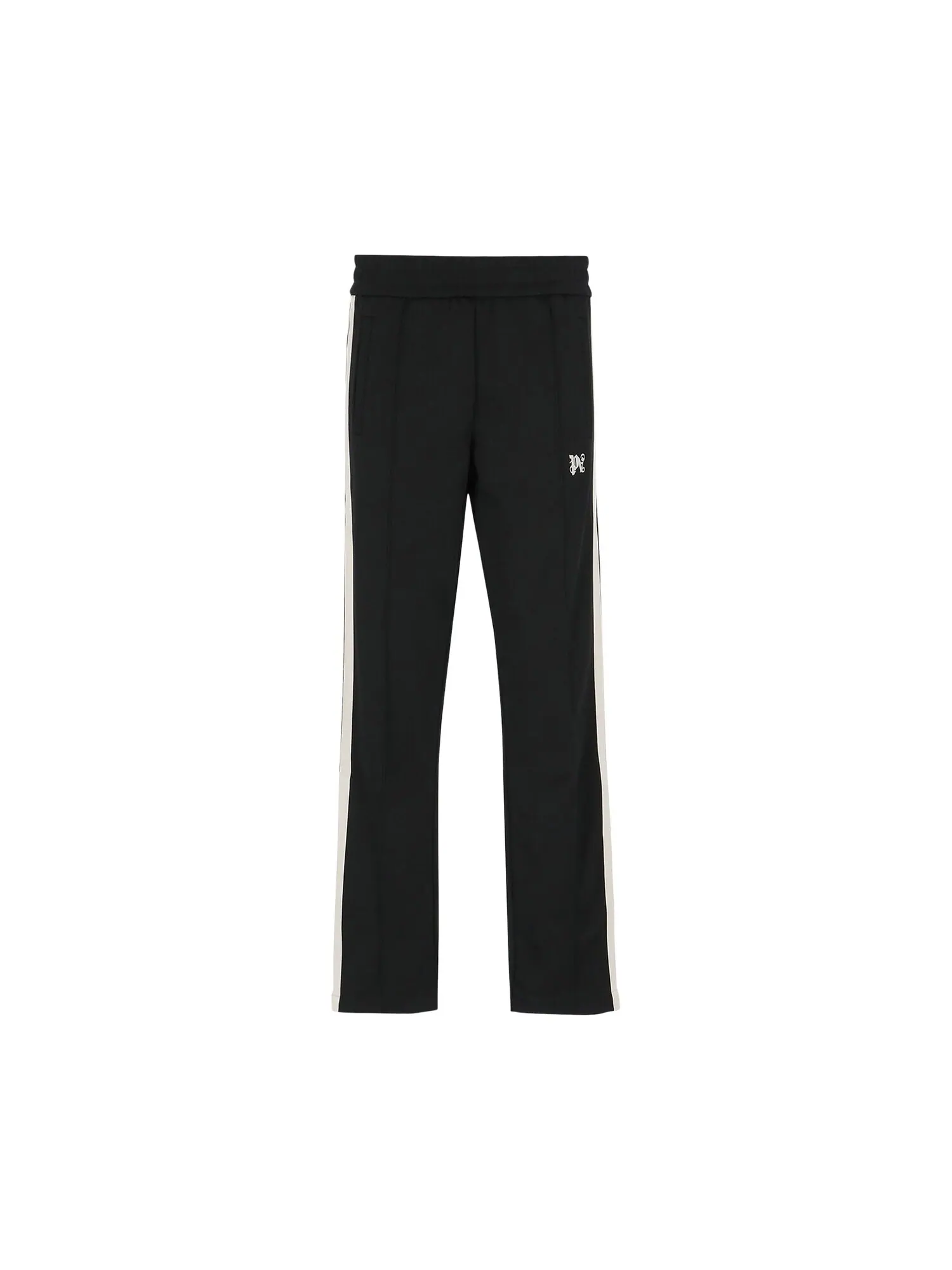 Спортивные брюки Palm Angels Monogram Piquet Black/Off White — изображение 1 из 1, черный/белый