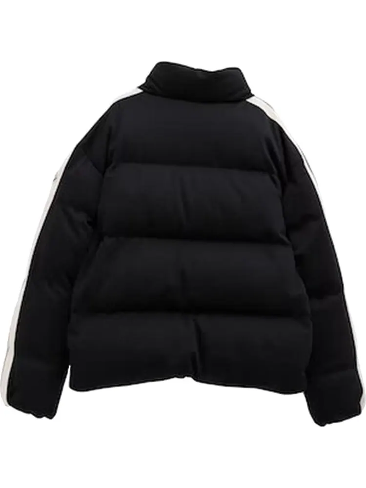 Куртка Palm Angels Classic Track Down Jacket 'Black/White' — изображение 2 из 2, черный