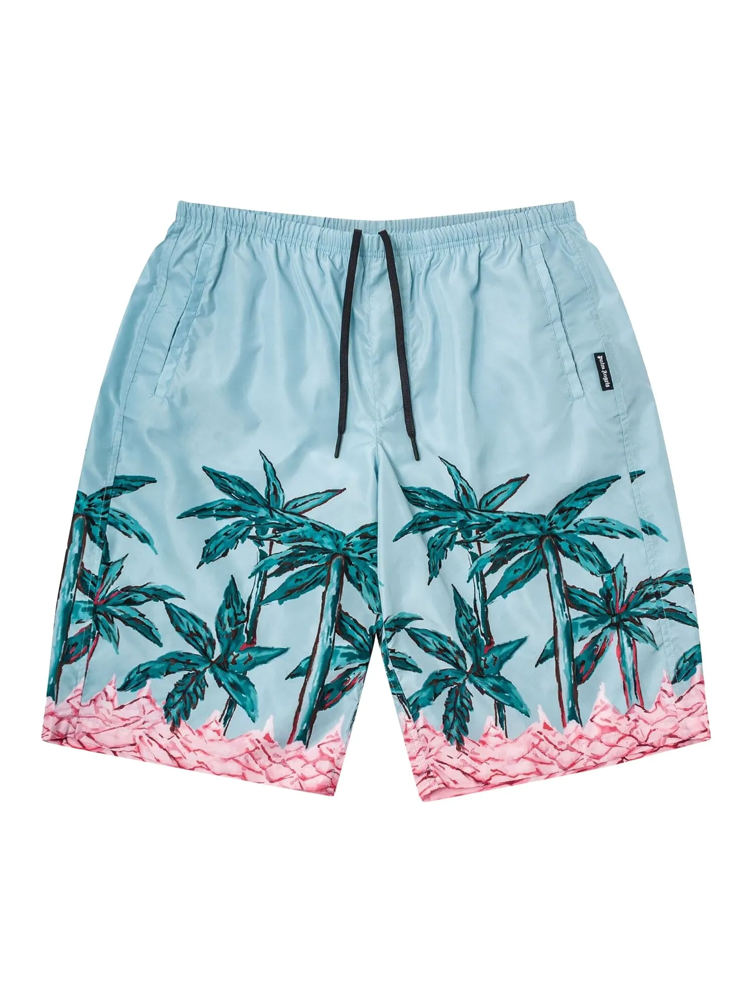 Palm Angels Palms Row Длинные купальные шорты — изображение 1 из 2, голубой