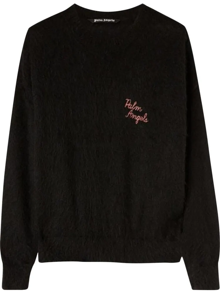 Свитер Palm Angels The Palm Sweater 'Black/Fuchsia' — изображение 1 из 1, черный