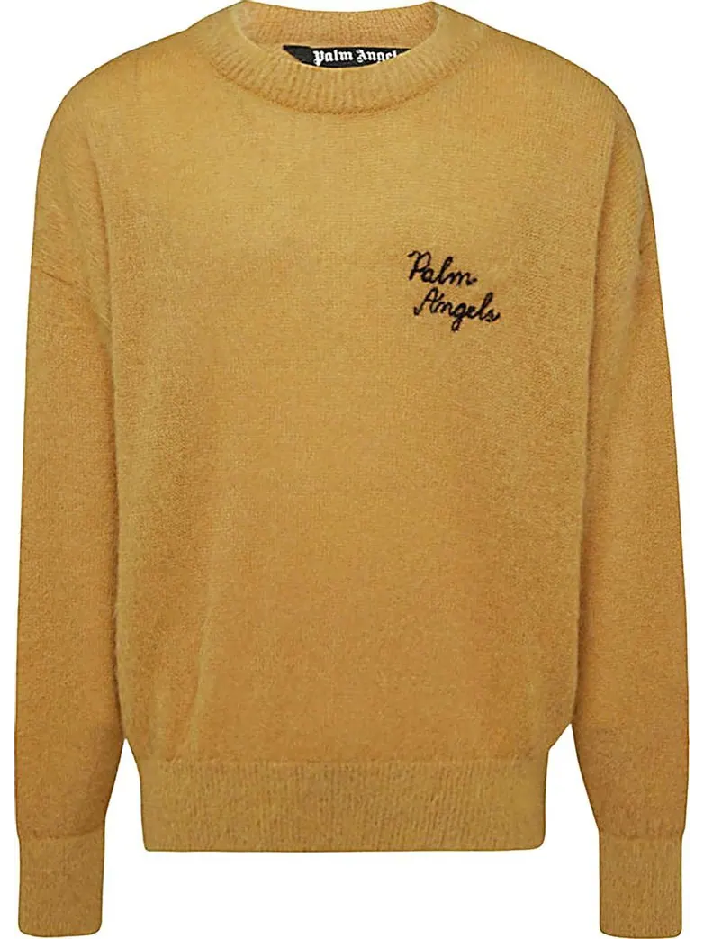 Свитер Palm Angels The Palm Sweater Intarsia 'Beige/Yellow' — изображение 1 из 1, загар