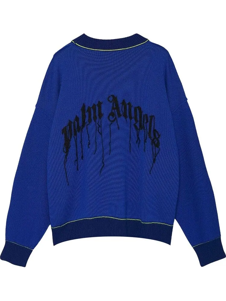 Свитер Palm Angels Bear Sweater 'Blue/Brown' — изображение 2 из 3, синий