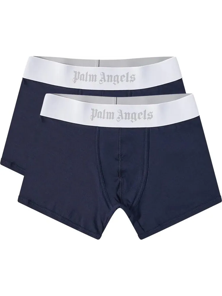 Шорты Palm Angels Boxer Shorts (2 Pack) 'Navy' — изображение 1 из 1, синий