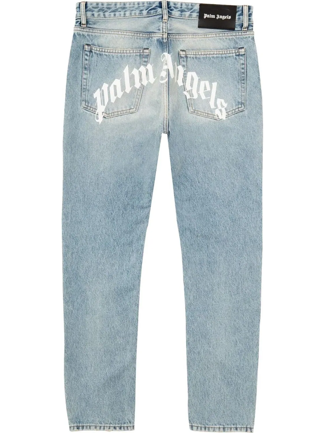 Джинсы Palm Angels Straight Curved Logo Jeans 'Light/Blue' — изображение 2 из 2, синий