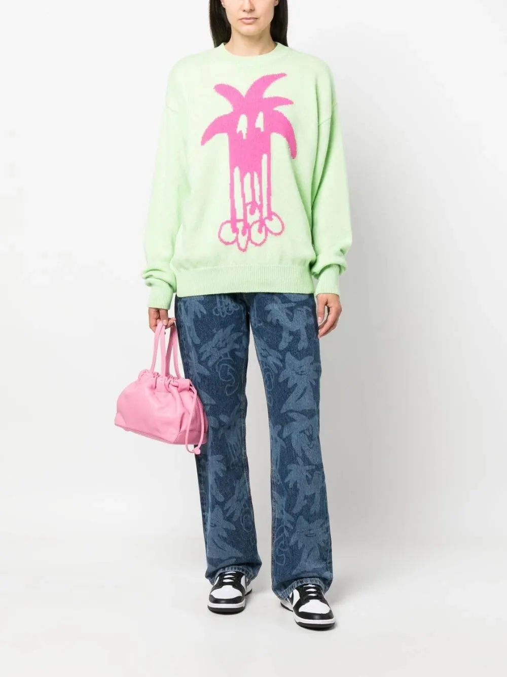 Джинсы Palm Angels Palmity All Over Laser Denim — изображение 2 из 4, синий