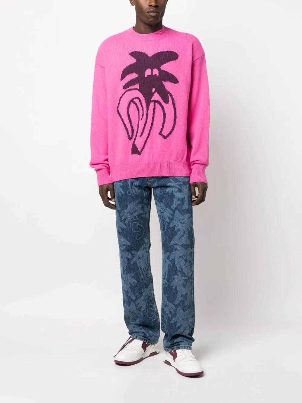 Джинсы Palm Angels Palmity All Over Laser Denim — изображение 3 из 4, синий