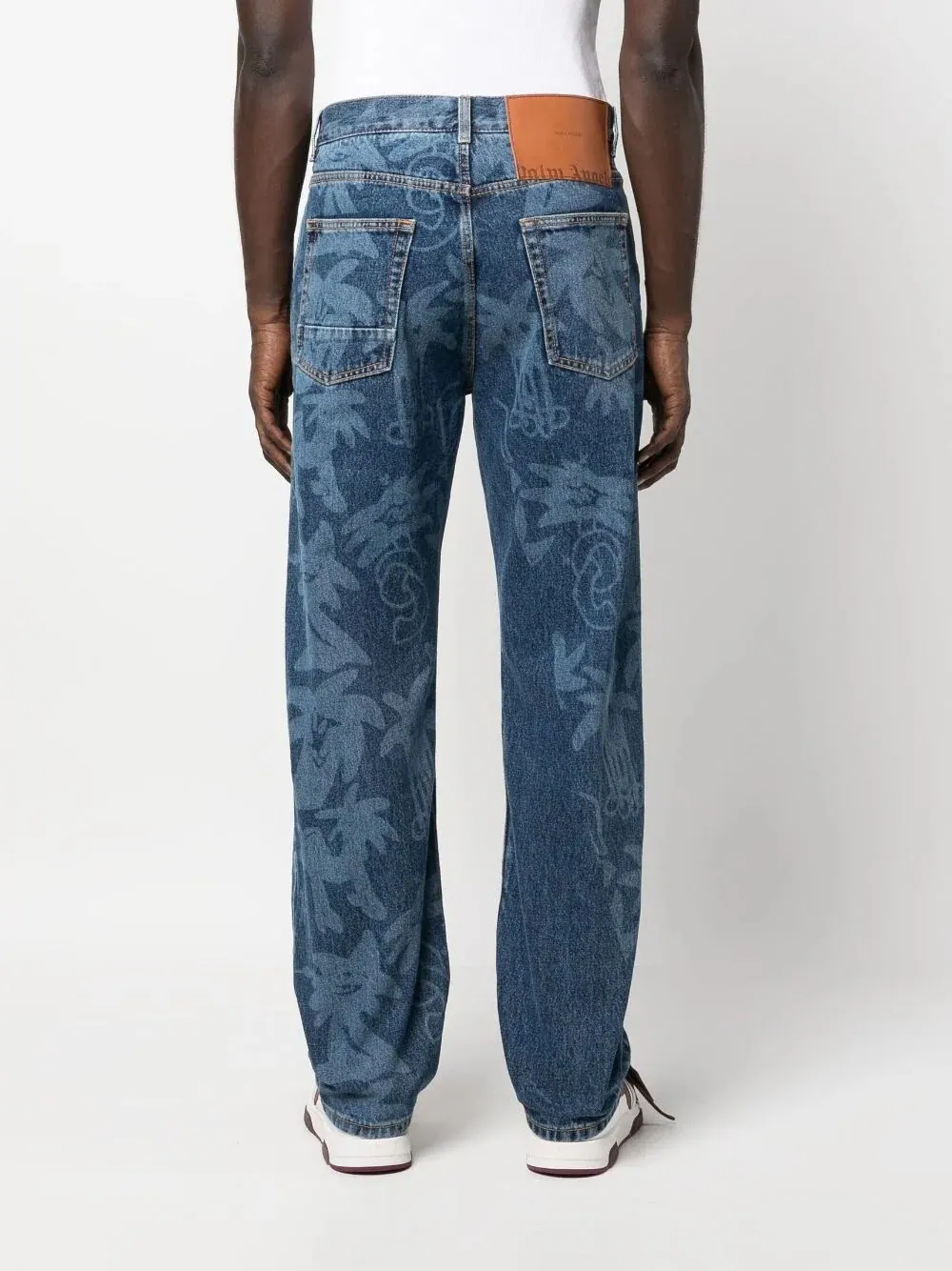 Джинсы Palm Angels Palmity All Over Laser Denim — изображение 4 из 4, синий