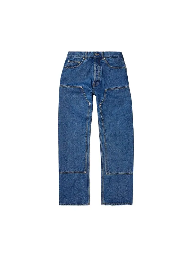 Джинсы Palm Angels Monogram Workwear Denim Jeans 'Blue' — изображение 1 из 1, синий