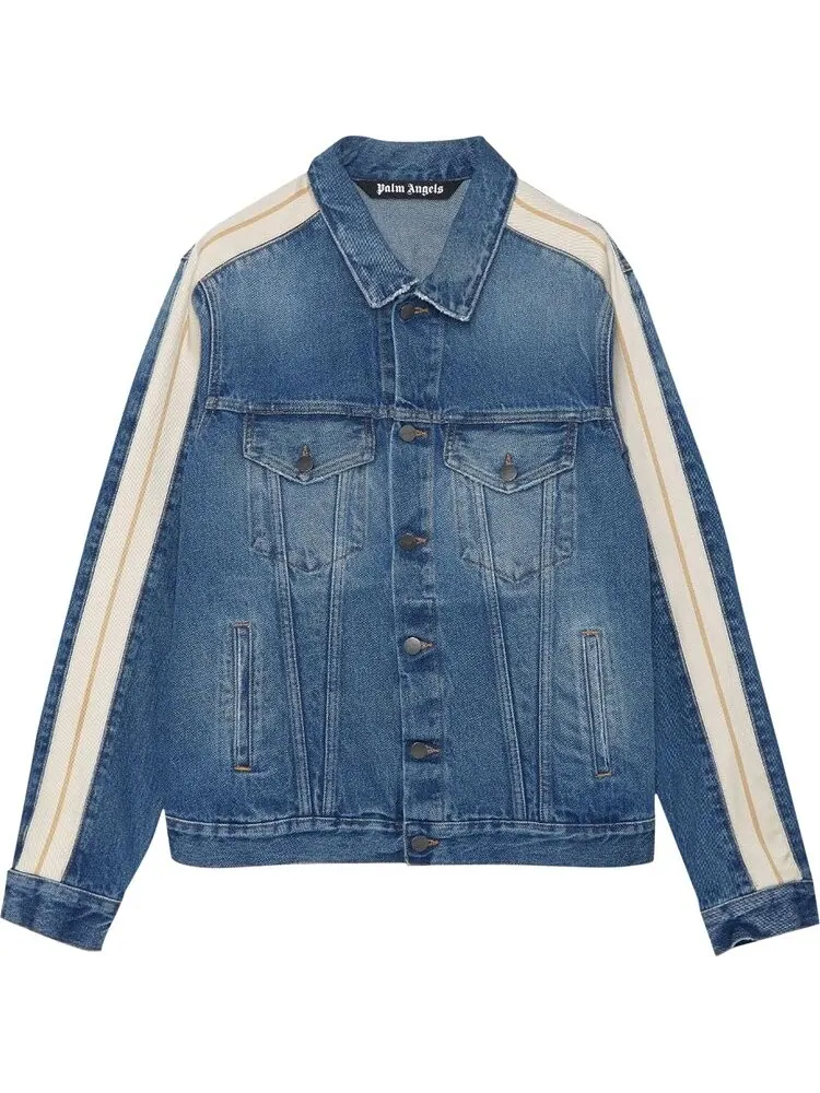 Куртка Palm Angels Track Denim Jacket 'Light Blue' — изображение 1 из 2, синий
