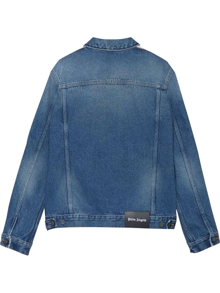 Куртка Palm Angels Track Denim Jacket 'Light Blue' — изображение 2 из 2, синий