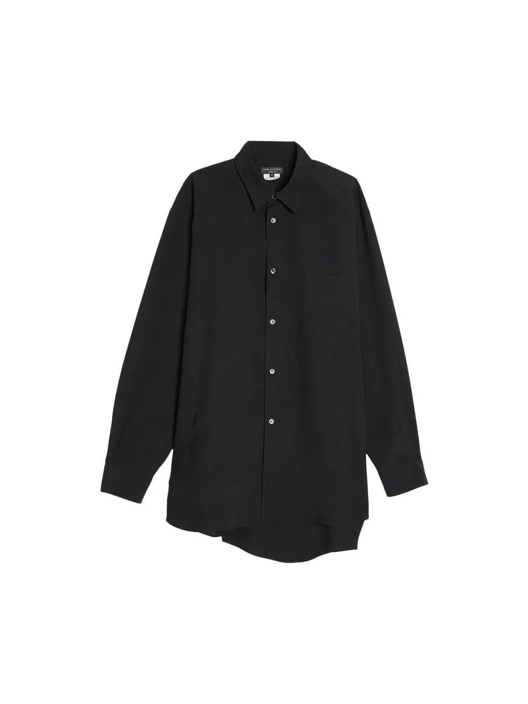 Рубашка Comme des Garçons Homme Plus Polyester Spun Broad Thick Shirt Black — черный