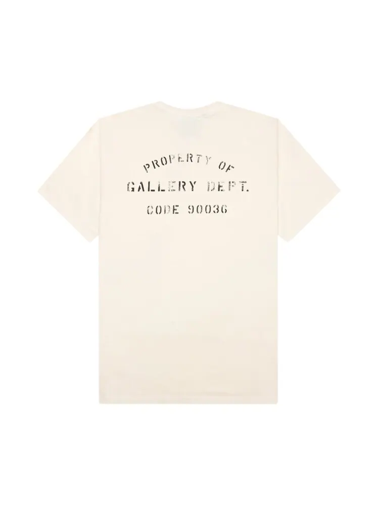 Футболка Gallery Dept. Property Of Stencil 'Antique White' — изображение 3 из 4, белый