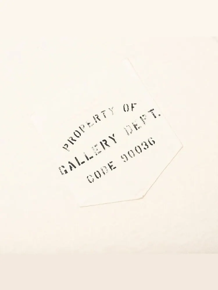 Футболка Gallery Dept. Property Of Stencil 'Antique White' — изображение 4 из 4, белый