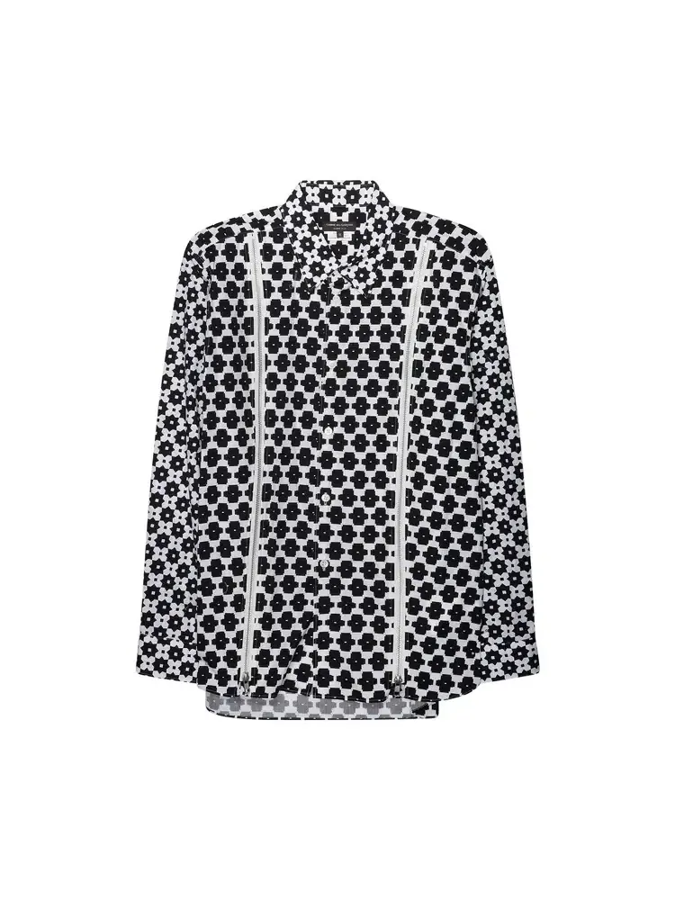 Рубашка на молнии с узором Comme des Garçons Homme Plus — мульти