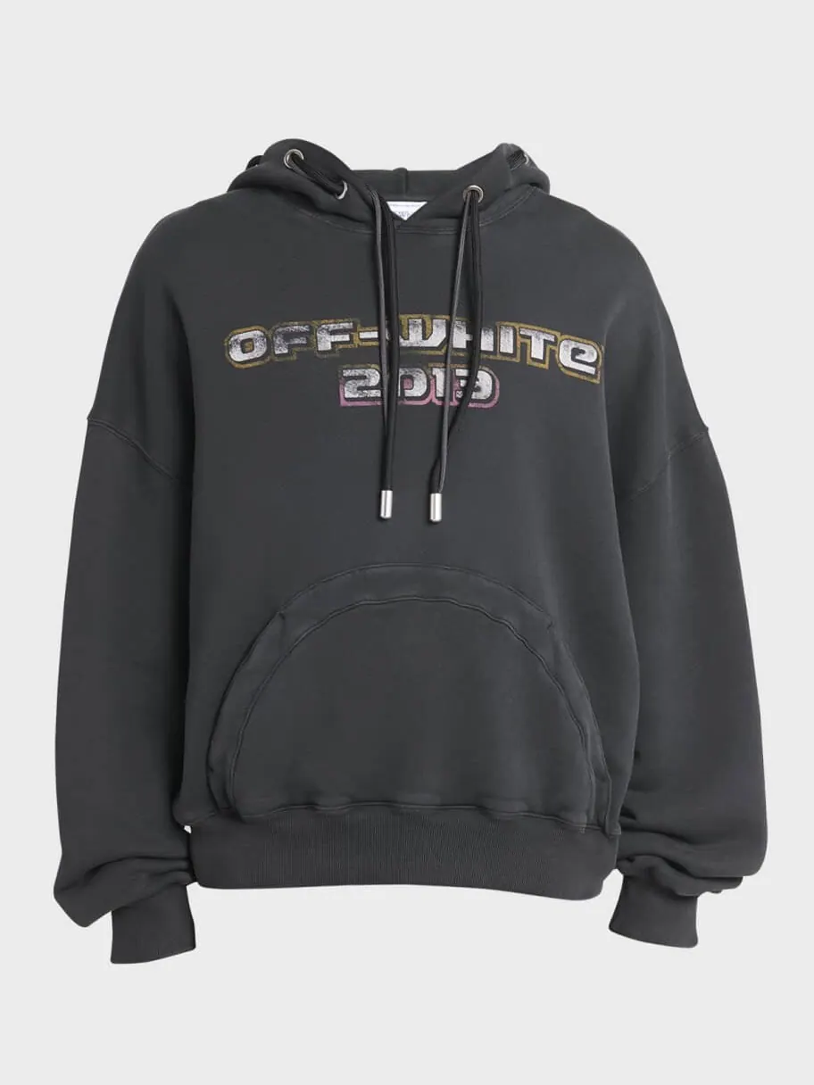 Худи с капюшоном с двойным шнурком Off-White Digit Bacchus — изображение 2 из 5, черный мульти