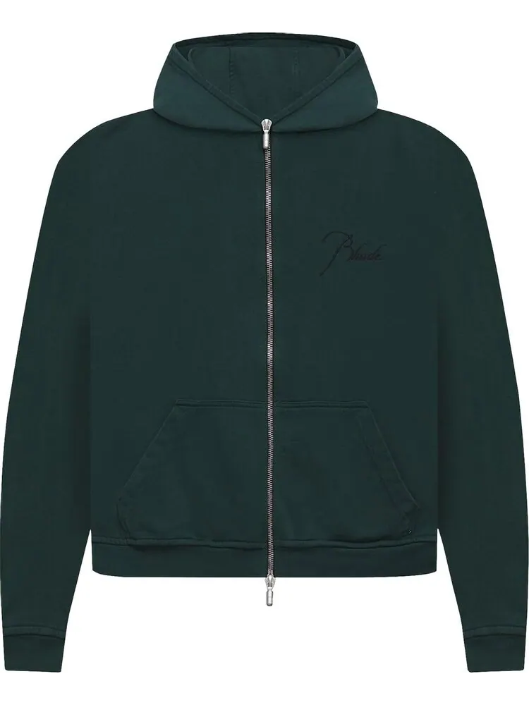 Худи Rhude Full Zip Hoodie 'Emerald Green'