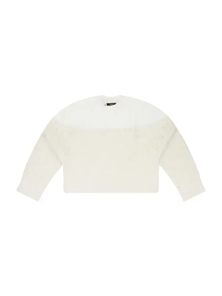 Свитшот Amiri Drop Needle Crewneck 'Alabaster'