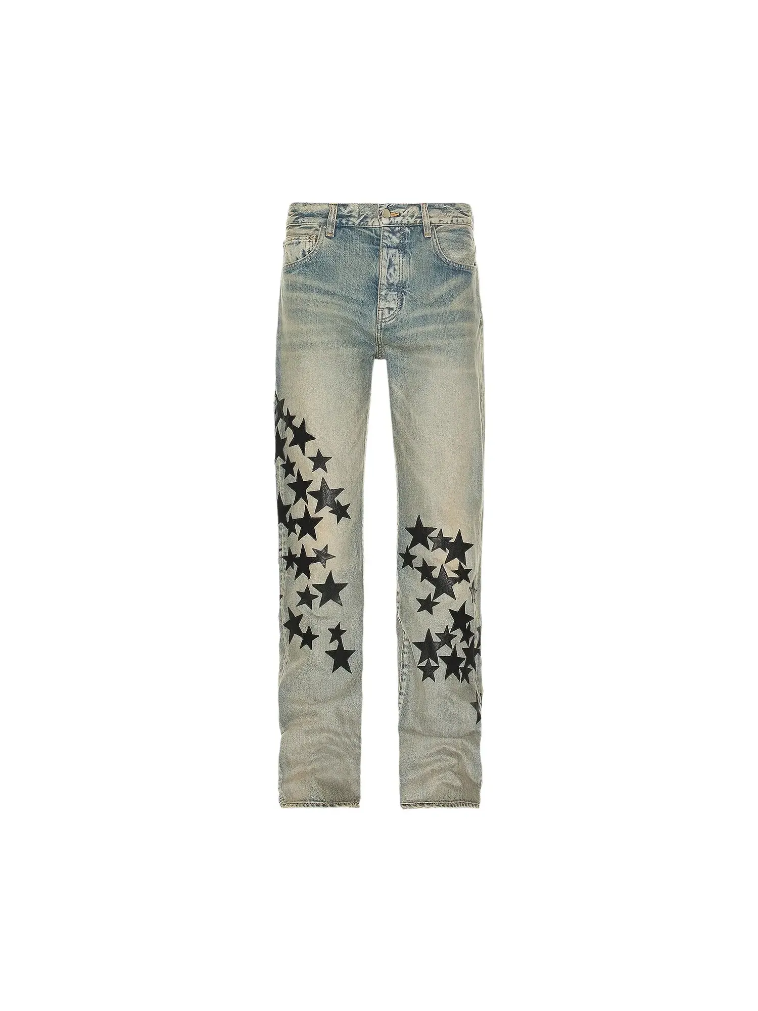 Прямые джинсы Amiri Leather Star