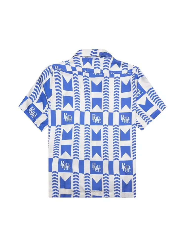 Рубашка Rhude Grasse Silk 'Blue/Ivory' — изображение 2 из 2, мульти