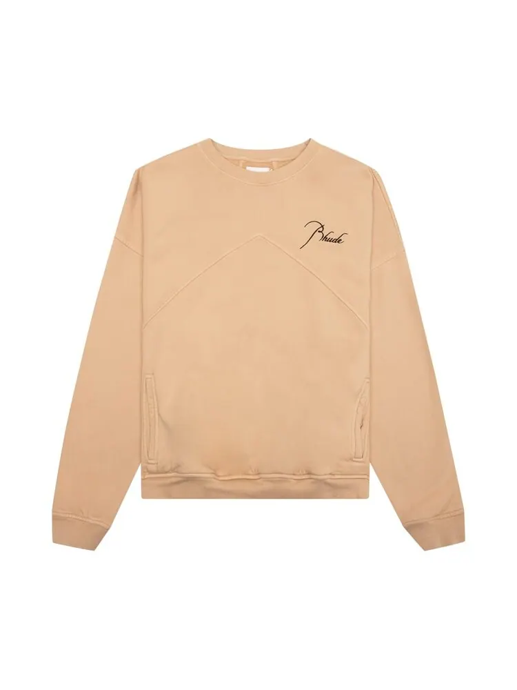 Толстовка Rhude Logo Embroidered 'Sand'