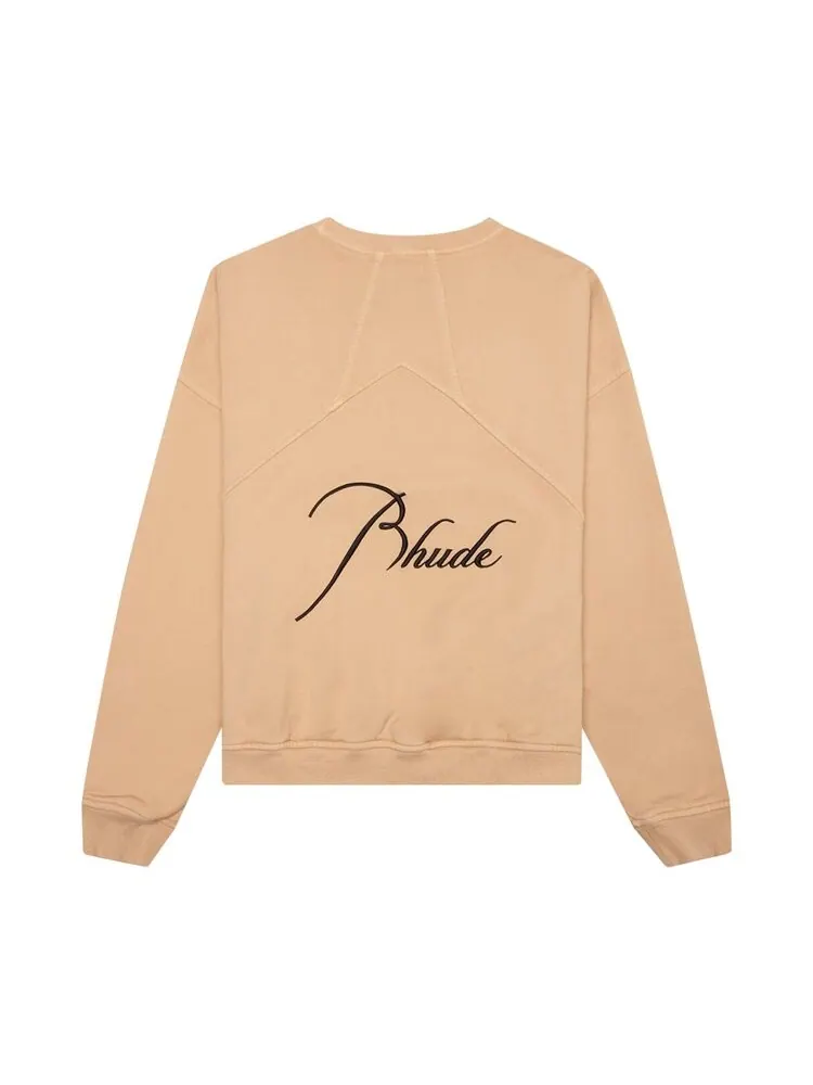 Толстовка Rhude Logo Embroidered 'Sand' — изображение 2 из 2, загар