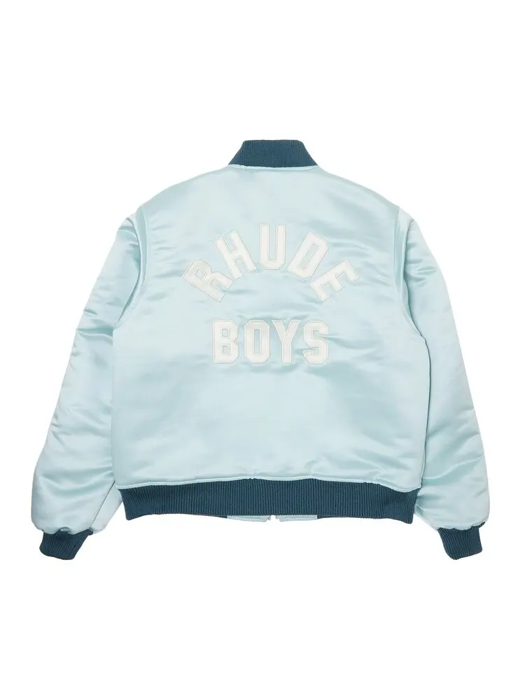 Бомбер Rhude Boys 02 Satin Bomber — изображение 2 из 3, кремовый