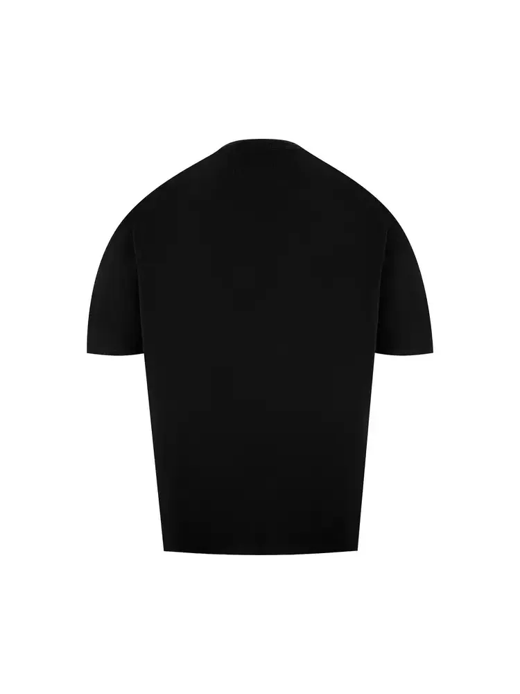 Футболка Rhude Oversized Chateau Crest Tee — изображение 2 из 2, черно-белая
