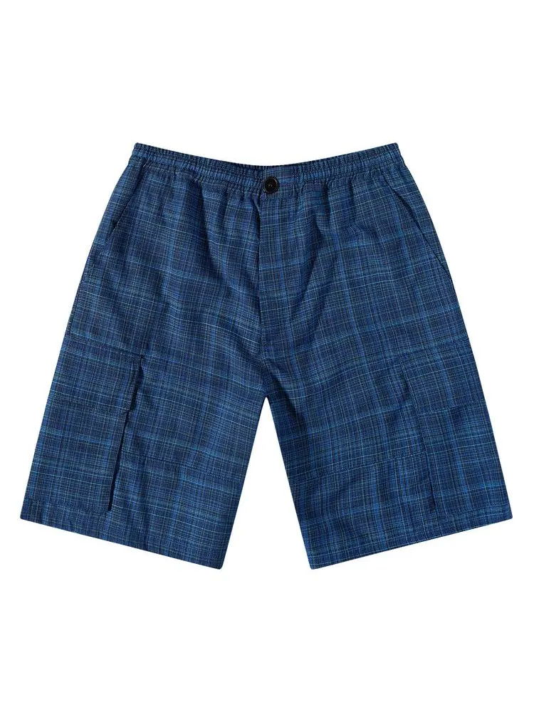 Шорты Marni Drawstring Plaid Cargo Shorts — изображение 1 из 1, синий