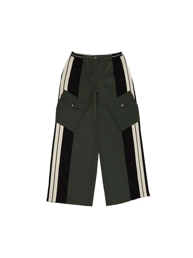 Брюки Palm Angels Colorblock Cargo Pants — изображение 1 из 3, зеленый/черный