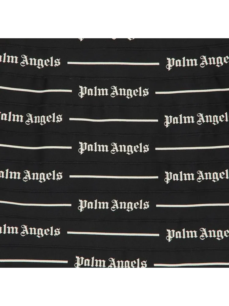 Юбка Palm Angels Classic Logo Tape Mini Skirt 'Black/Off White' — изображение 3 из 3, черный/белый