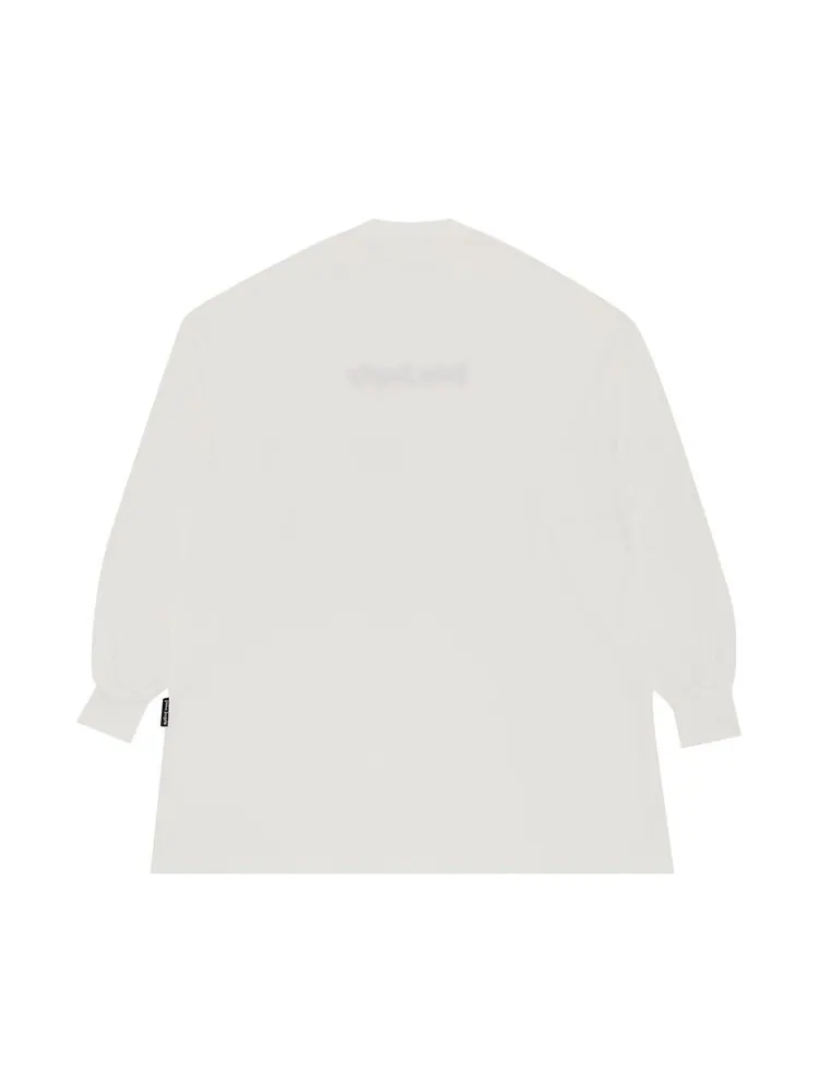 Футболка Palm Angels Neon Logo Tee Dress Off White/Fuschia — изображение 2 из 3, белый