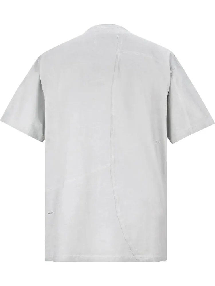 Футболка C2H4 Crooked Panelled T-Shirt 'Forest Grey' — изображение 2 из 2, серый