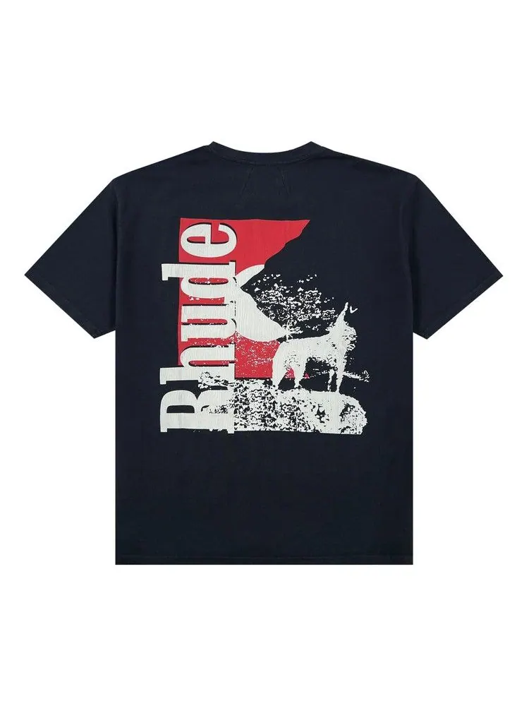 Футболка Rhude Moonlight Wolf Pocket Tee — изображение 2 из 2, винтажный черный