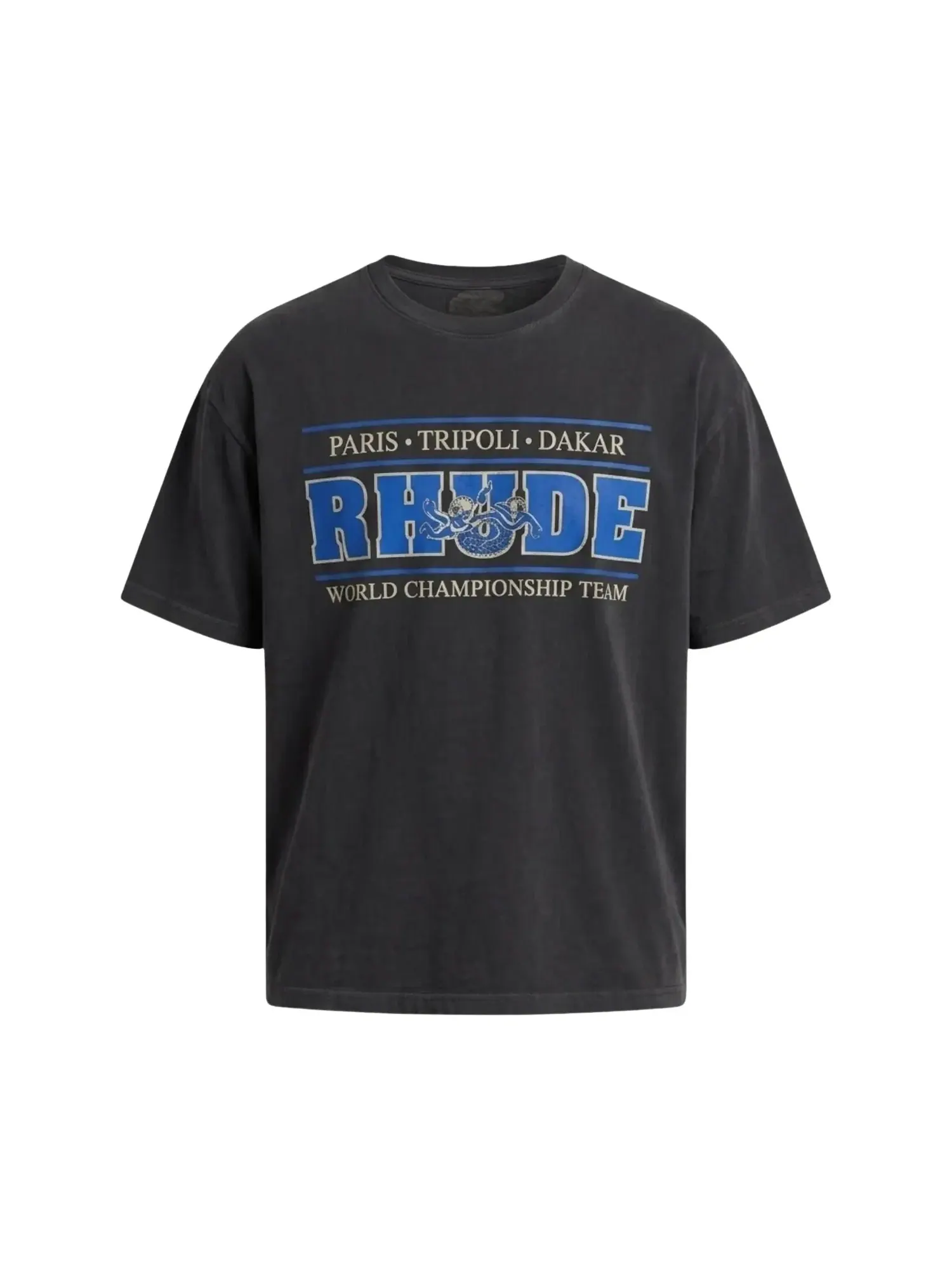 Футболка Rhude Chrono Tee — изображение 1 из 1, черный/синий
