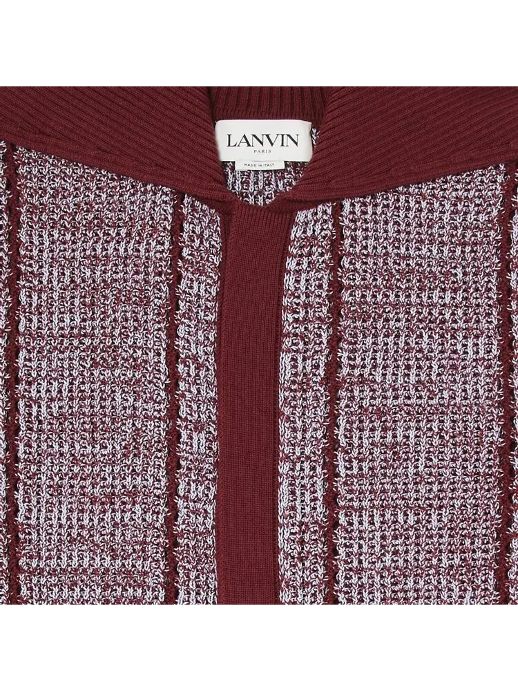 Поло Lanvin Lace Knit Button Up 'Red/Multicolor' — изображение 3 из 3, красный