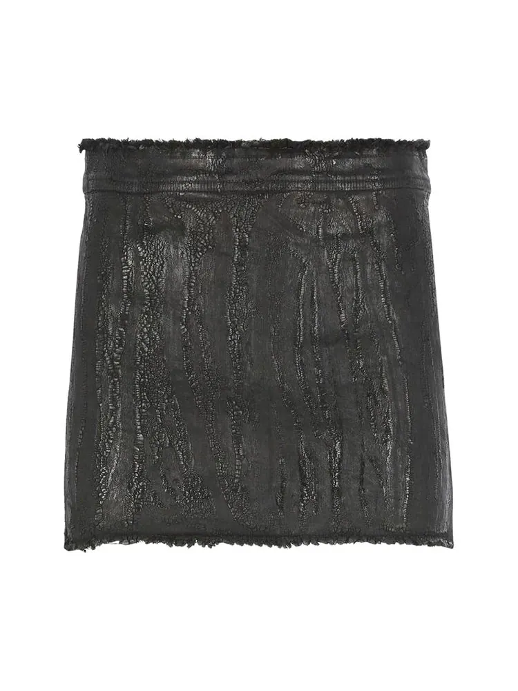 Юбка Rick Owens Mini Denim Skirt 'Black'