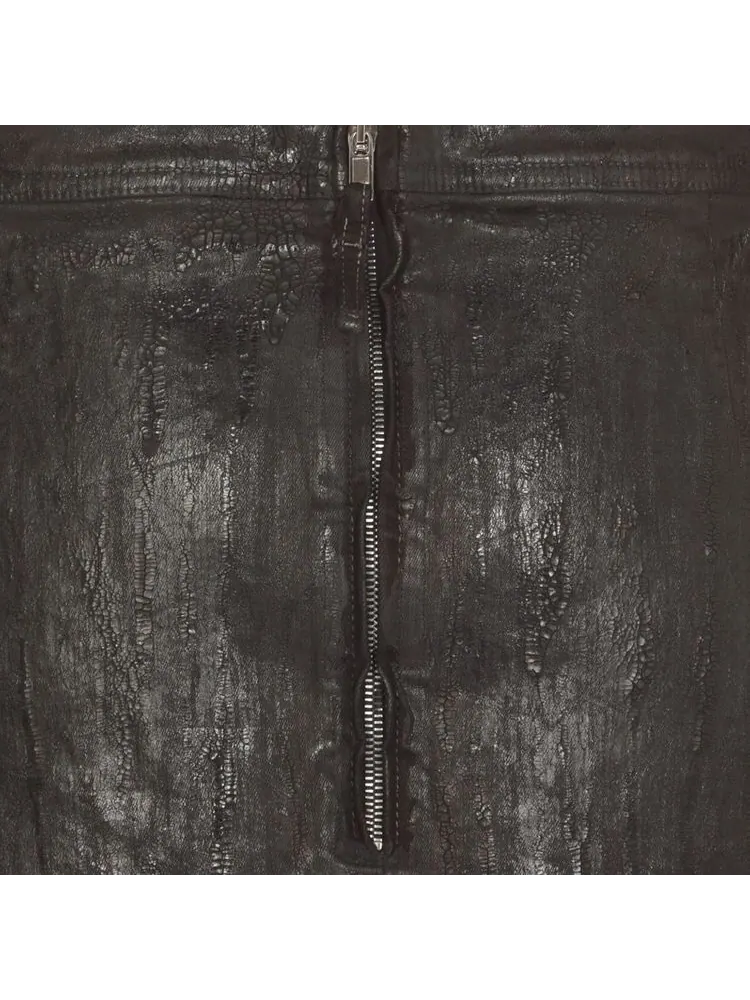 Юбка Rick Owens Mini Denim Skirt 'Black' — изображение 2 из 2, черный