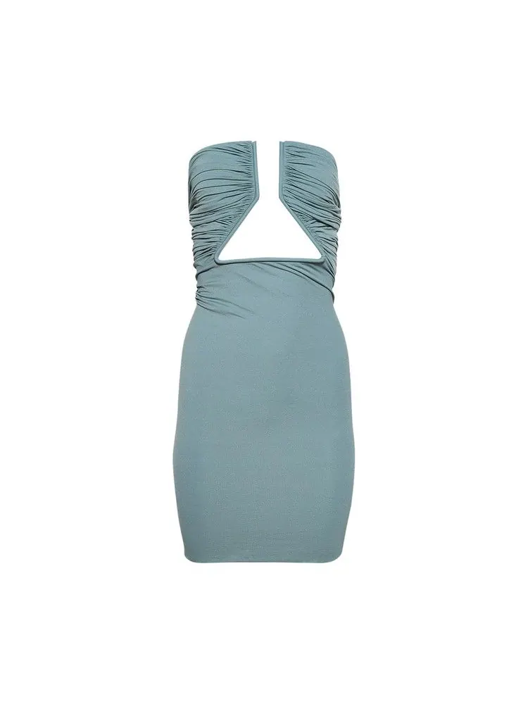Платье Rick Owens Jersey Prong Mini Dress, Mouthwash