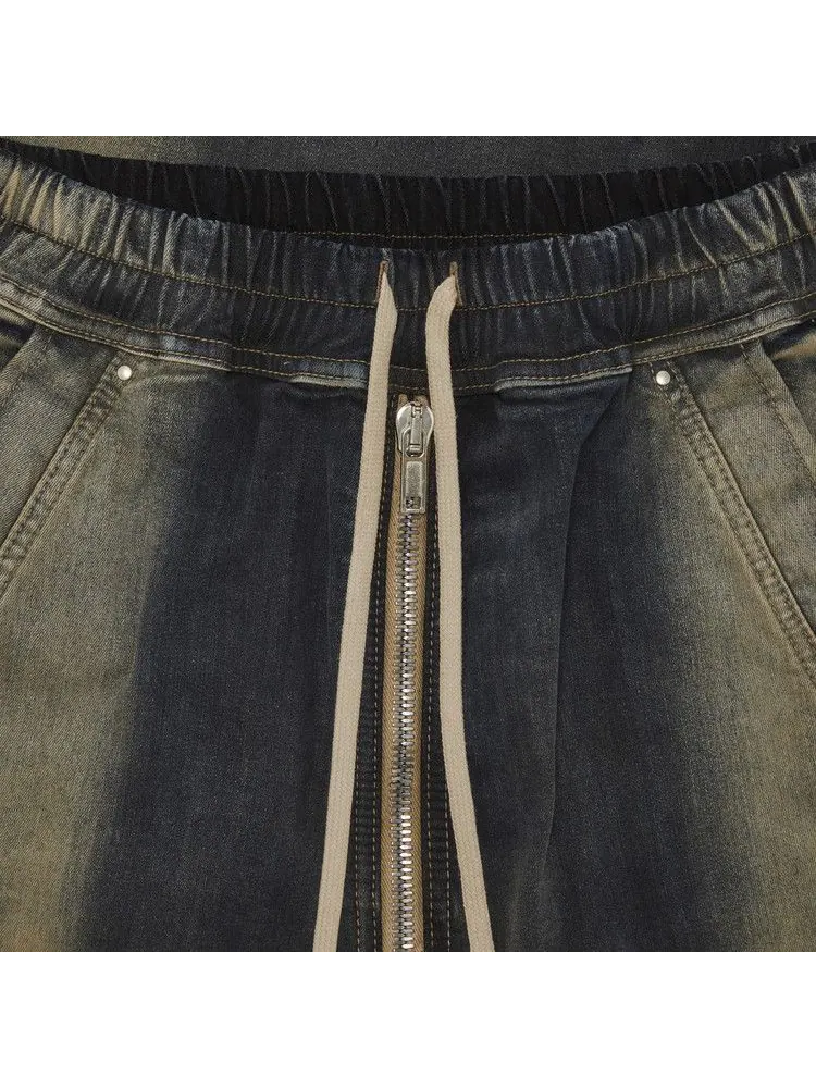 Брюки Rick Owens Jumbo Denim Double Cargo, Mineral Pearl Degrade — изображение 3 из 3, синий