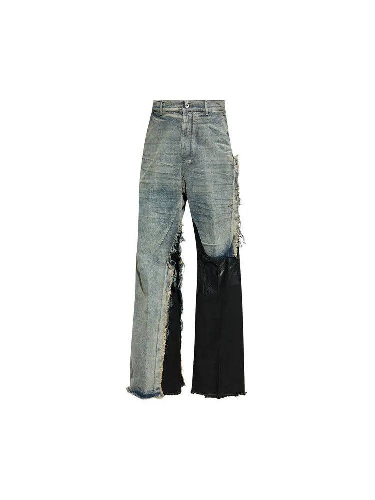Брюки Rick Owens Pantaloni In Denim Joris Trousers 'Dirty Hustler/Black'