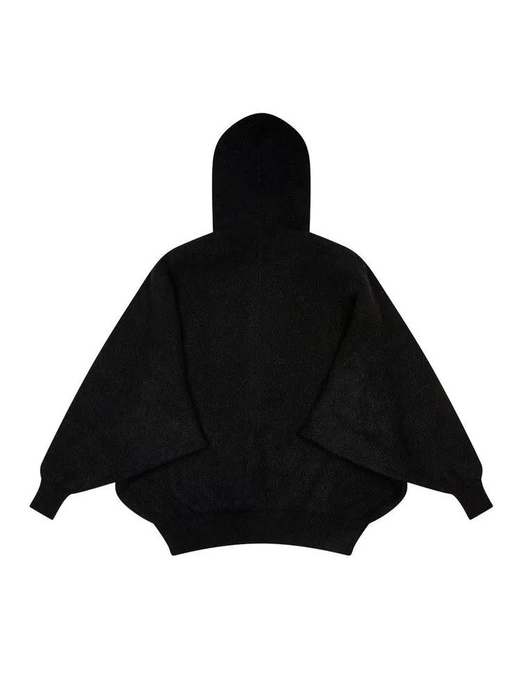 Худи Rick Owens Hun Hoodie 'Black' — изображение 2 из 2, черный