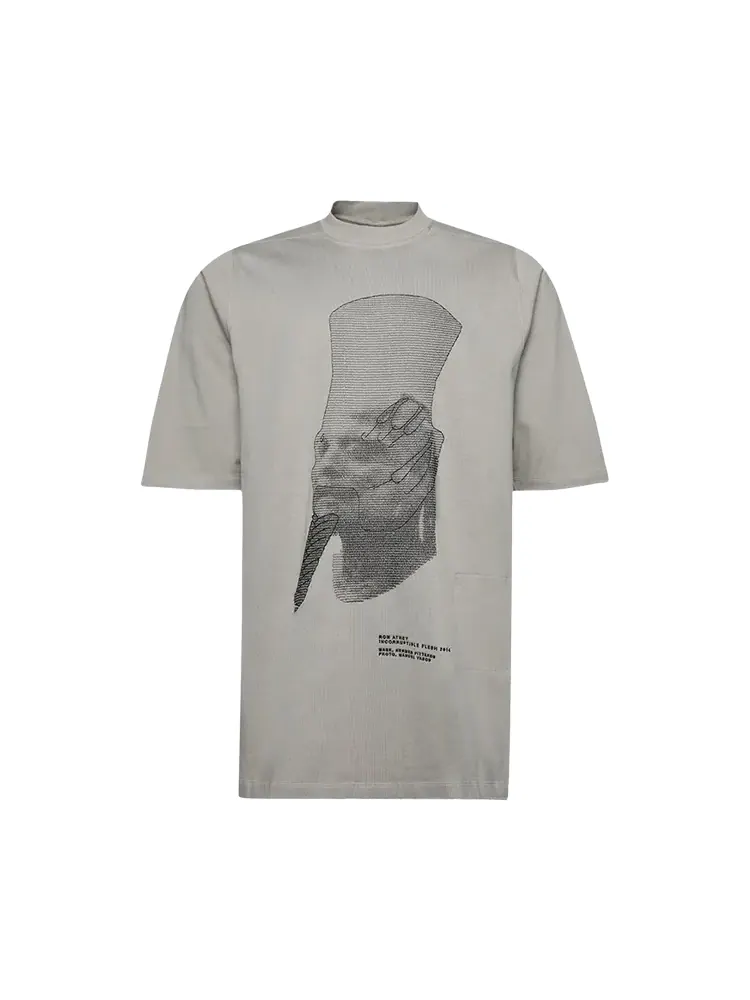 Футболка Rick Owens Ron Jumbo 'Pearl/Black'