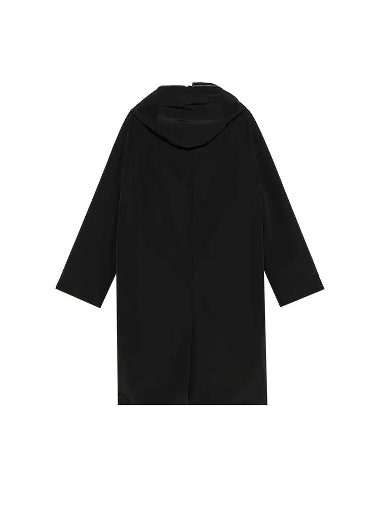 Пальто Rick Owens Hooded Gimp Coat — изображение 2 из 2, черный