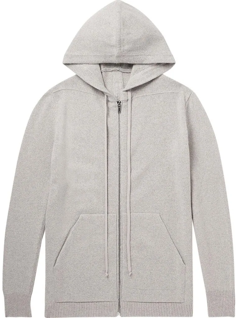 Худи Rick Owens Recycled Cashmere Zipped 'Pearl'