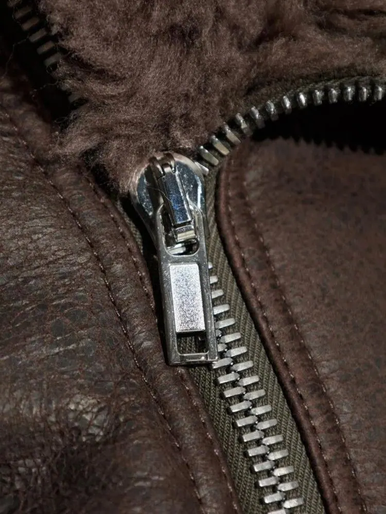 Куртка Rick Owens Bomber In Montone Hollywood Flight Jacket, Darkdust — изображение 2 из 2, коричневый