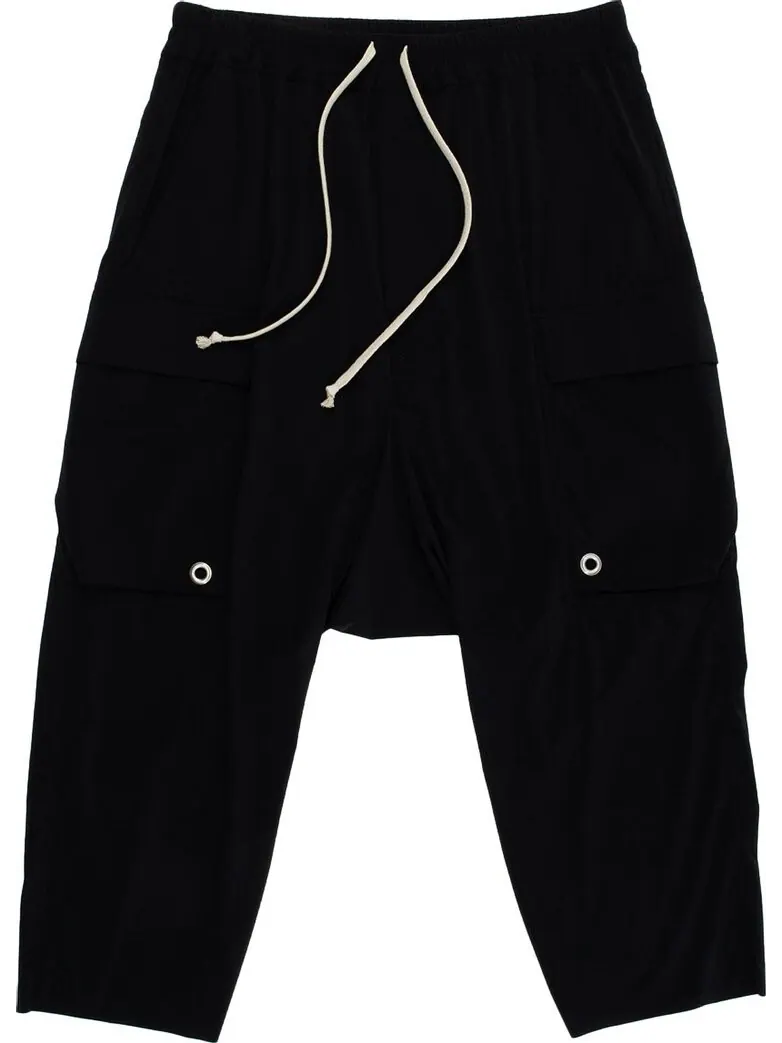 Брюки Rick Owens Cargo Cropped Pants 'Black'