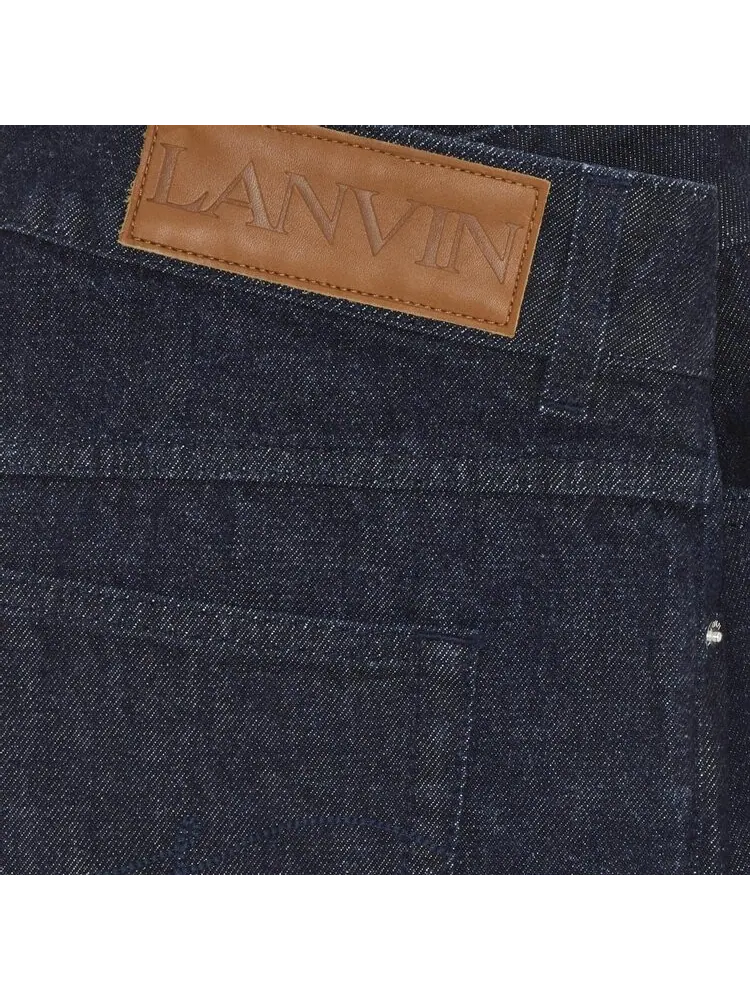 Брюки Lanvin Flared Leg Pant Navy Blue — изображение 3 из 3, синий