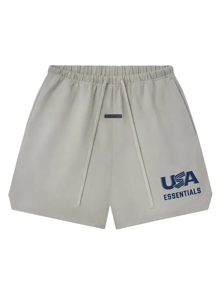 Спортивные шорты Fear of God Essentials USA Jersey Sweatshort — изображение 1 из 2, серый