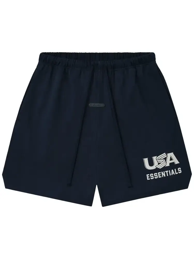 Спортивные шорты Fear of God Essentials USA Jersey Sweatshort — изображение 1 из 2, синий